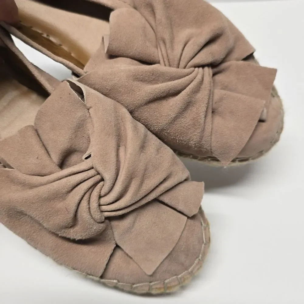 NEW Crown Vintage Hermosa Blush Pink Genuine suede espadrille Shoes Women's 7